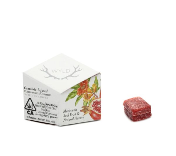 Pomegranate 1:1 CBD + Hybrid Enhanced Gummies | 100mg